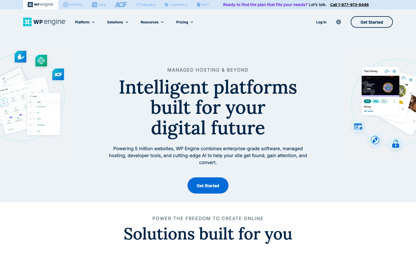 WP Engine official homepage, captured June 2026